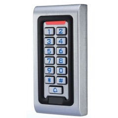 ‎S601EM-W crystal button code keyboard and 125 KHZ remote card reader for outdoor conditions‎