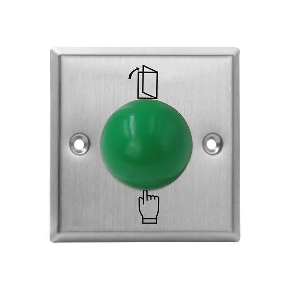 ‎PB-81 большая кнопка открытия выхода, скрытая, без подсветки, нормально замкнутые и нормально разомкнутые контакты, отключена‎