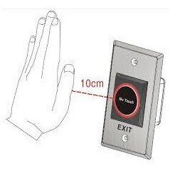 ‎ABK-806V touch output opening button with LED light, NC and NO contacts‎