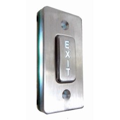 DE-10 outlet opening button, stainless steel matt with LED lighting, NO contacts