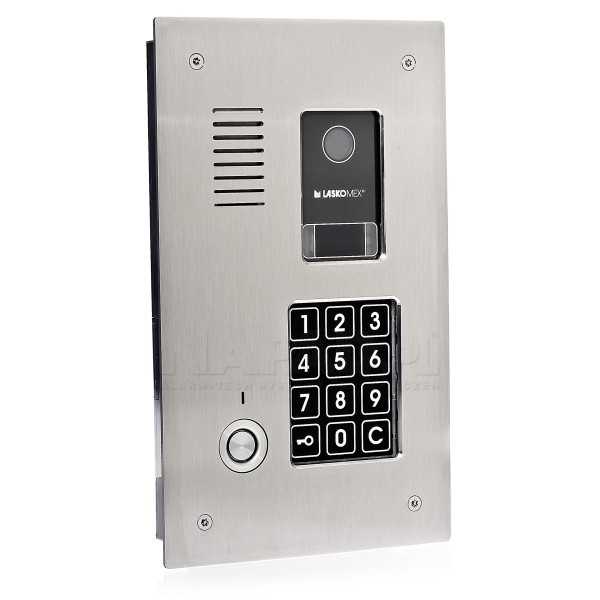CD-2523TP INOX Laskomex door phone set with TM reader, stainless steel