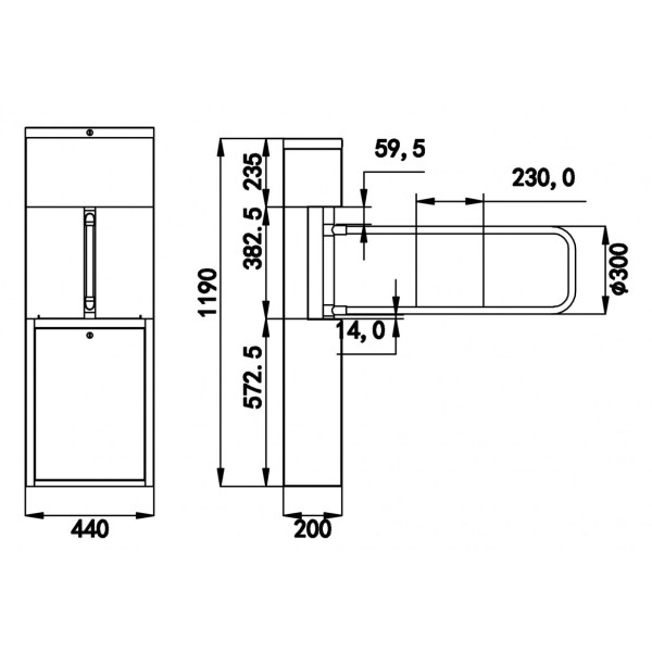 D-FORCE INOX AV90 ELEKTROMECHANISCHES FLÜGELTOR