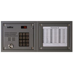 NP-3000 vārda rāmis Laskomex durvju telefonam, melnā krāsā
