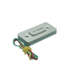 ‎DE-10 output opening button, stainless matte steel with LED light, NO contacts‎