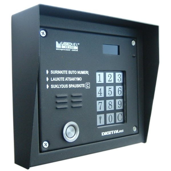 CD-2503TP Laskomex durvju telefona komplekts ar TM lasītāju, melnā krāsā