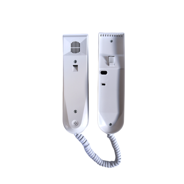 Microteléfono LM-8 para cerraduras telefónicas DD-5100 y Laskomex, dos hilos, blanco