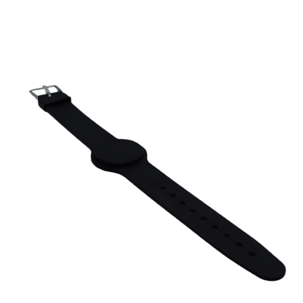 Жетон "часы" силиконовый браслет Mifare 13.5Mhz с застежкой, черный WATCH3