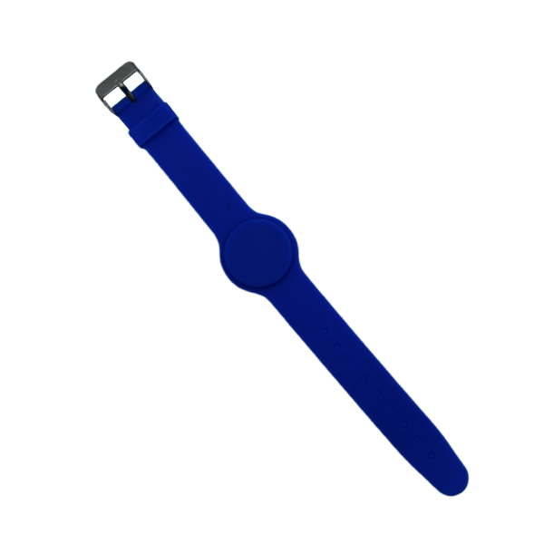 Žetonas "laikrodis" silikoninis Mifare 13,5Mhz užsegama apyrankė, mėlynas WATCH3