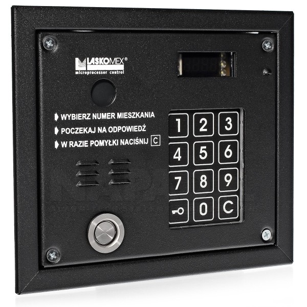 CD-3103TP Laskomex tinklinės telefonspynės komplektas su TM skaitytuvu, juodos spalvos