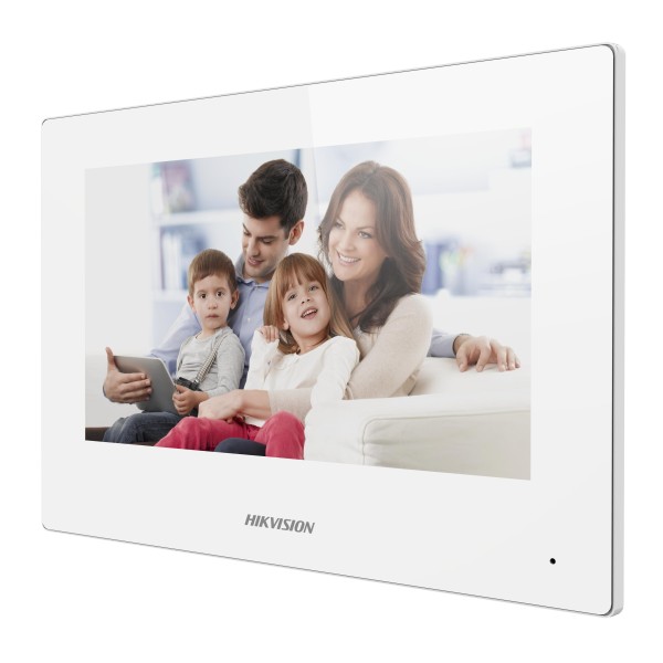 Video durvju telefona balts monitors Hikvision DS-KH6320-WTE1-W