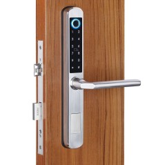 Cerradura de puerta inteligente DIGI A210 TTLock (plata) con cerradura 3585 Bluetooth, para varios tipos de puertas