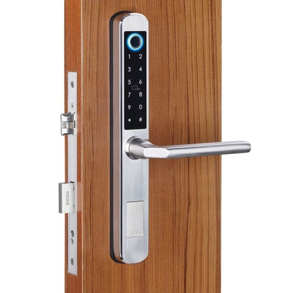 Умный дверной замок DIGI A210 TTLock (серебристый) с замком 6085 WiFi,Bluetooth, для различных типов дверей
