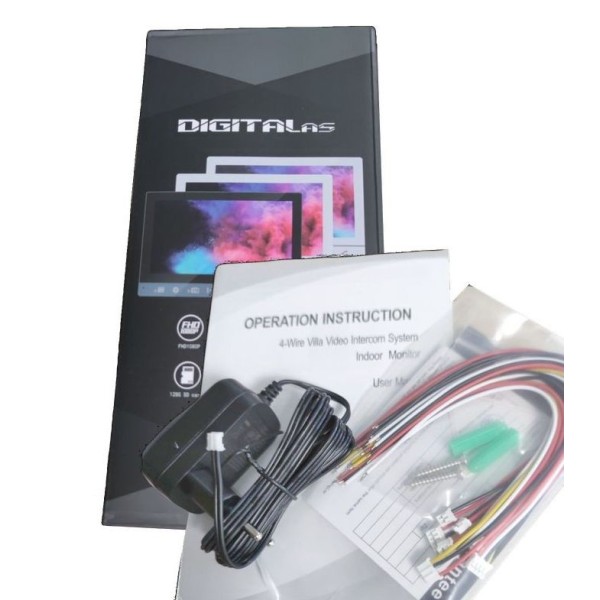 DIGITAL VID-900W Video sisetelefoni monitor + DD-SVD 1/4 lüliti DD-5100 jaoks