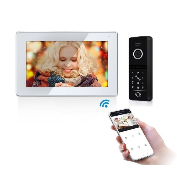 Videotelefoni lukukomplekt VID-730WI-FI-W+D3CODE-B