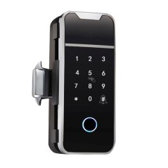 Inteligentny zamek DIGI F-6 TTLock do bezramowych szklanych drzwi, czytnik kart i linii papilarnych, Bluetooth