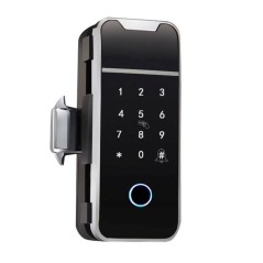 Smart door lock DIGI F-6 TTLock lock for frameless glass doors, card and fingerprint reader, Bluetooth