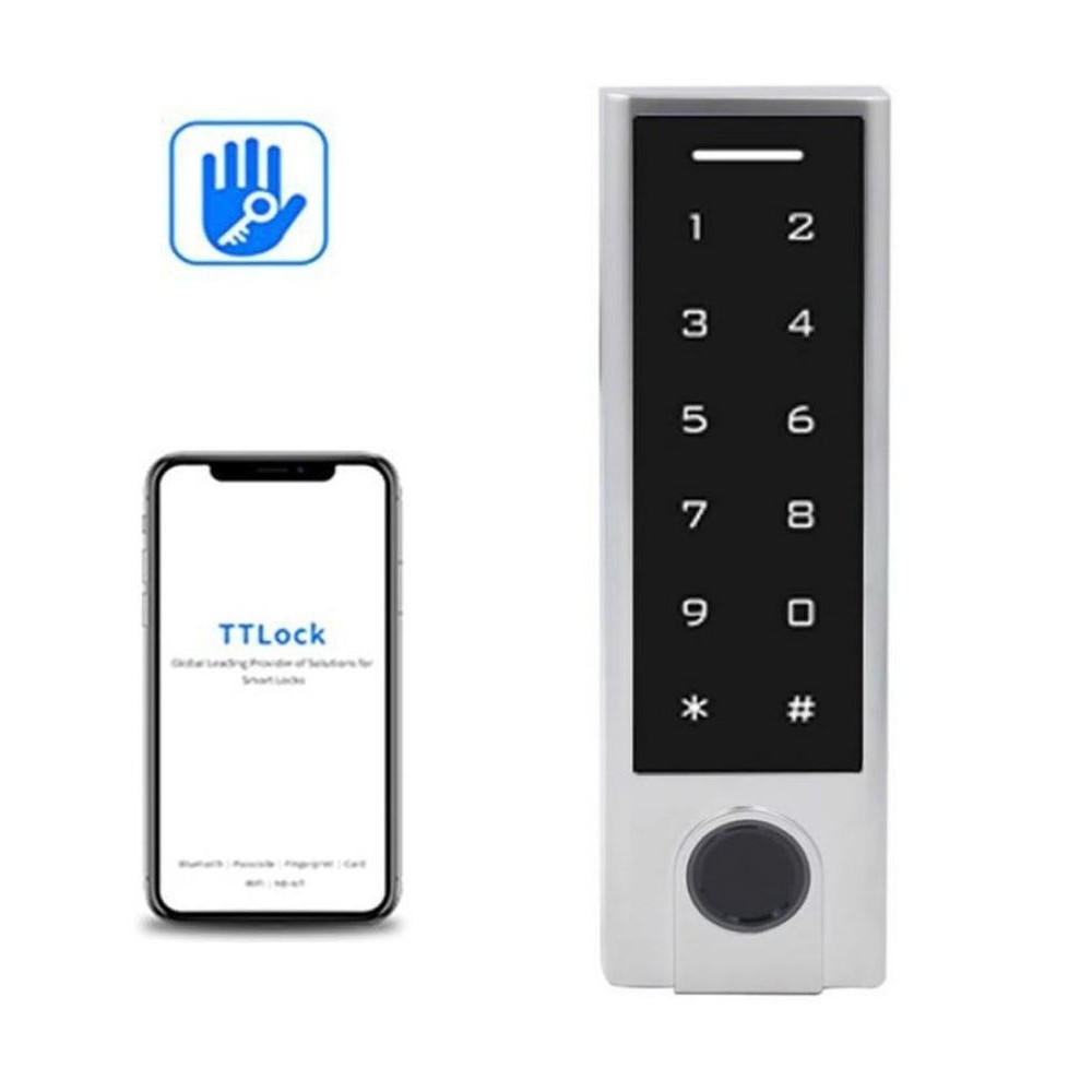 Di-HF3-BLE TTLock Smart Touch Кодированная клавиатура, отпечаток пальца и удаленный считыватель карт 13,56 МГц
