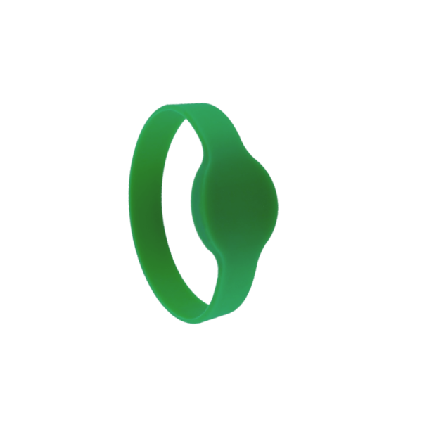 Silikona aproces rokassprādze ar ISO 125KHZ žetonu, zaļš WATCH3‎