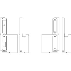 Set Cerradura de puerta inteligente DIGI A210 TTLock 6085 (plata) con controlador G2