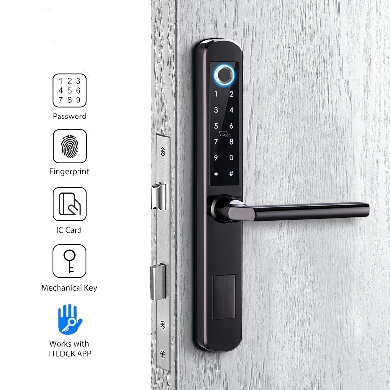 Set Cerradura de puerta inteligente DIGI A210 TTLock 6085 (plata
