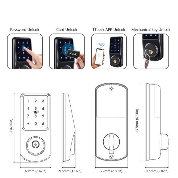 Establecer cerradura de puerta DIGI A220 TTLock Bluetooth con controlador G2