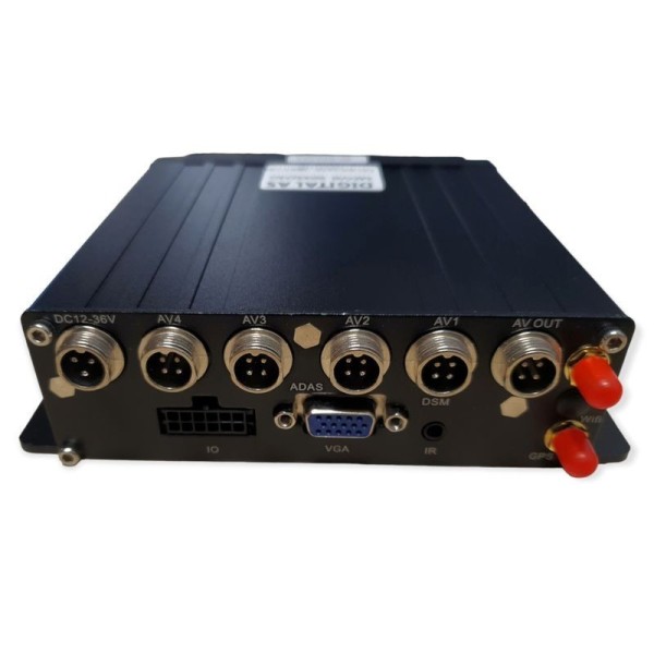 MDVR-4F-904SD4G profesionāls kompakts 4G/GPS auto video reģistrators