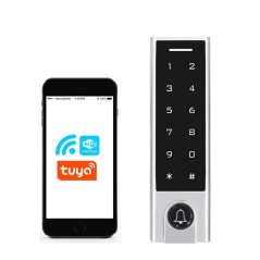 Di-HF3-BTEM Tuya Smart Touch kodēta tastatūra, pirkstu nospiedumu un RFID 125KHz tālvadības karšu lasītājs