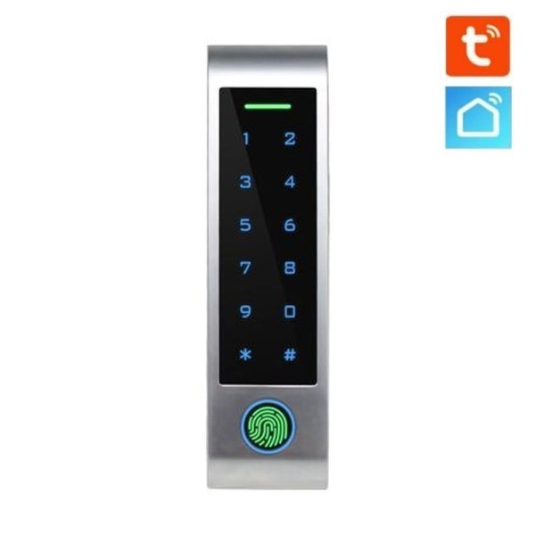 DI-HF4 WiFi EM + MF Tuya Smart Touch Coded Keypad, lecteur d'empreintes digitales et de carte à distance