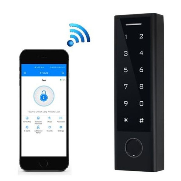 DI-CF3-BLE BT TTLock Smart Touch Coded Keypad, Fingerprint and MF Remote Card Reader