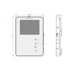 DIGITALas VID-401M-W vaizdo telefonspynės monitorius