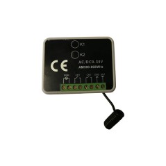 ‎Dual-channel receiver RX-MULTI-300-868 Mhz 12/24V, suitable for constant and variable code remotes‎