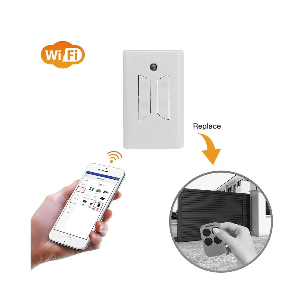 Convertisseur émetteur-récepteur RF/WiFi XH-SM05W, WiFi vers télécommande  pour le contrôle de l'automatisation par téléphone