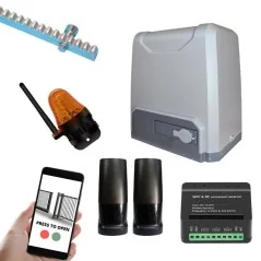 Kit automatisme pour portail coulissant D-FORCE 1500VA SMART HOUSE STANDARD tout en un 4M