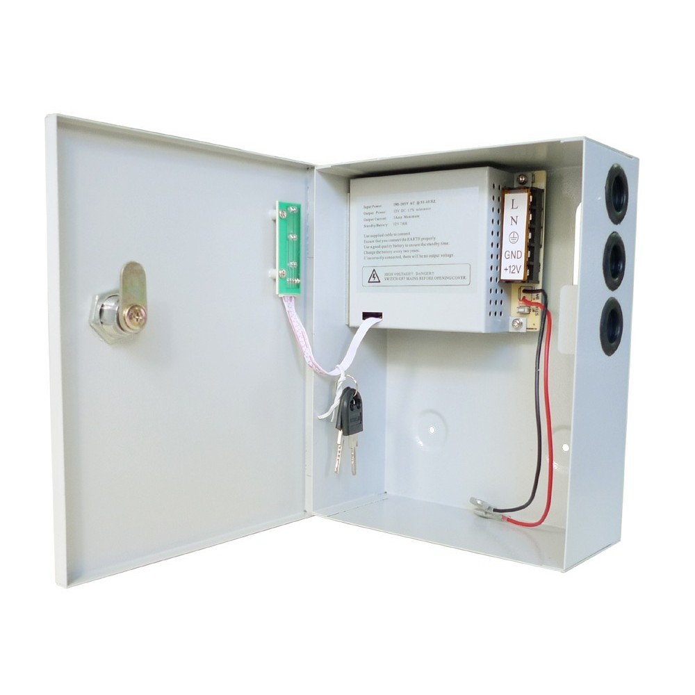 ‎12V 5A power supply in metal housing with battery space 12V-5A-UPS-AKUM-PS‎