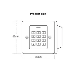 DI-338EM Teclado táctil metálico incorporado