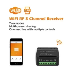 XH-SM18-03W Receptor de control remoto RF+WiFi para control de automatización vía teléfono