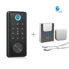 Set Serrure de porte intelligente DIGI R10 TTLock (noir) avec contrôleur G2