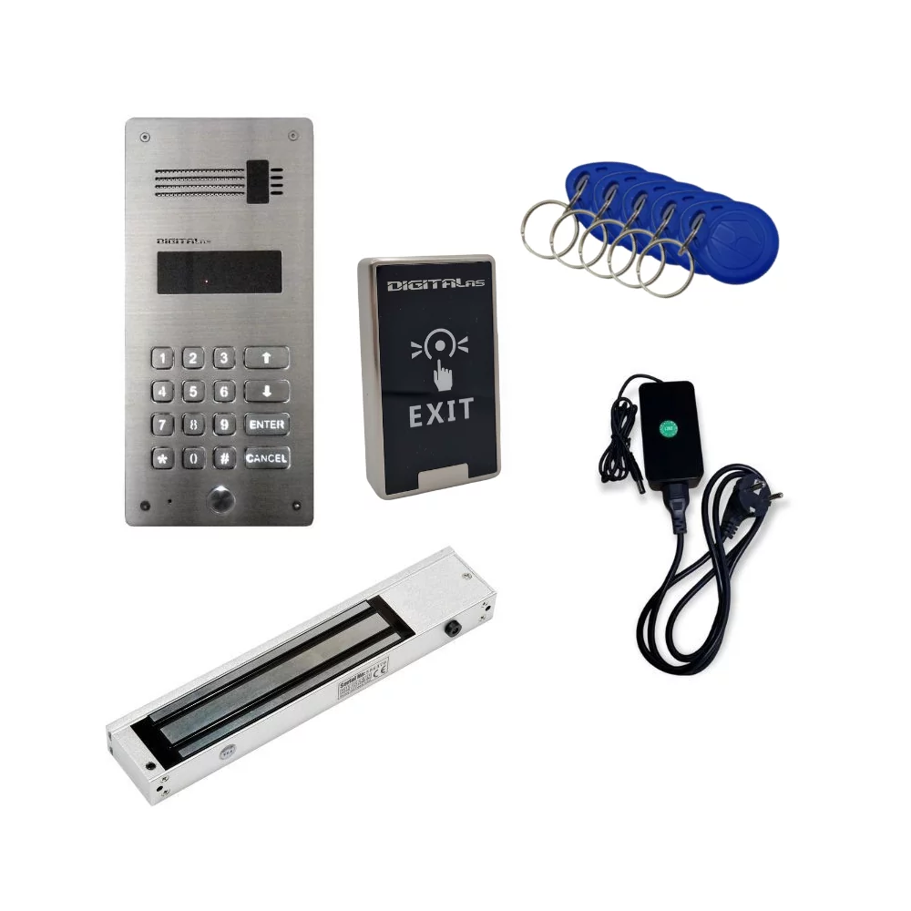 Telephone intercom set for apartment buildings DD-5100R+YM280LED (for indoor conditions)