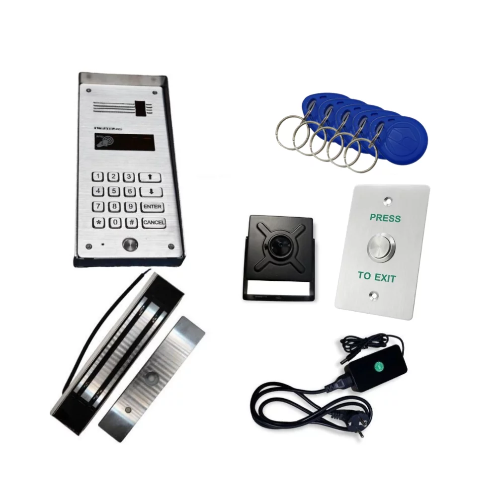 Telephone intercom set for apartment buildings DD-5100R VIDEO+YM280W (for outdoor conditions)