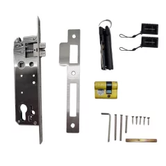 Cerradura de puerta inteligente DIGI A210 TTLock (plata) con cerradura 3585 Bluetooth, para varios tipos de puertas