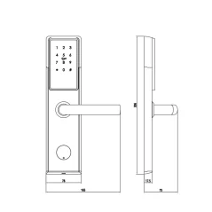 Cerradura de puerta inteligente E300P TTLock, para varios tipos de puertas, Oro