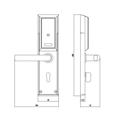 Viedā durvju slēdzene E300P TTLock, dažāda veida durvīm, Zelta