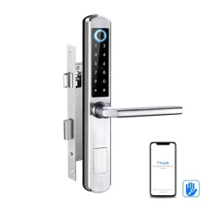 Serrure de porte intelligente DIGI A210 TTLock (argent) avec serrure 3585 Bluetooth, pour différents types de portes