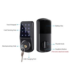 Išmanioji durų spyna DIGI A220 TTLock Bluetooth, įvairaus tipo durims, dirba su G2 valdikliu