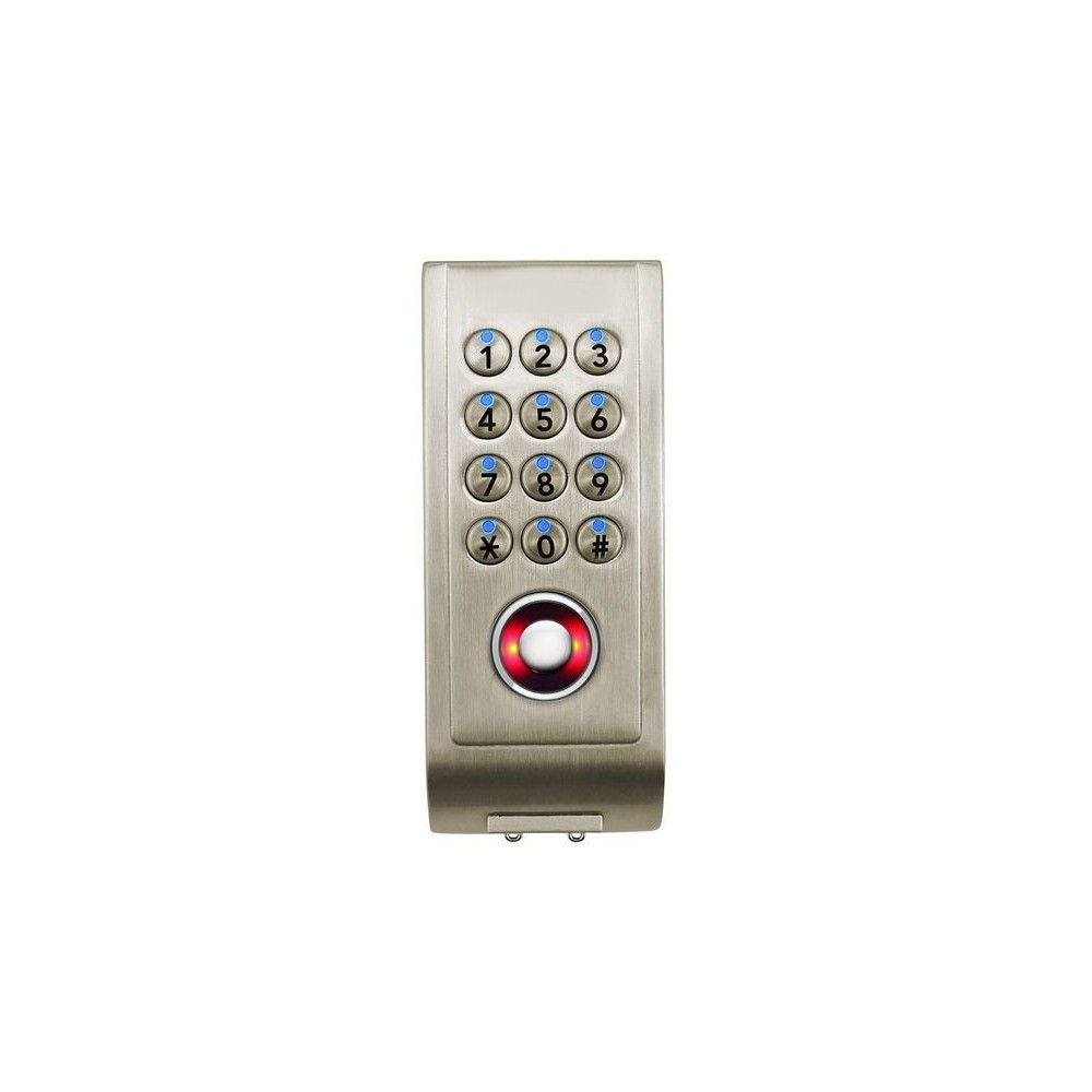 DI-02TM-S electronic lock with TM electronic key reader and codes for furniture cabinets, works from the elements
