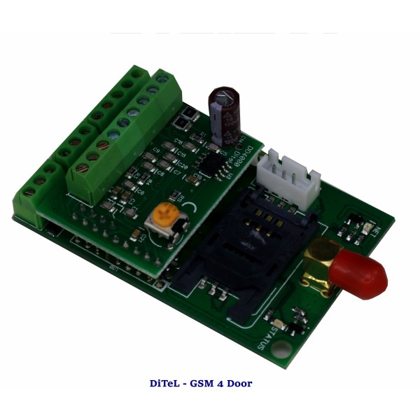 DiTeL GSM - Módulo de control de 4 puertas