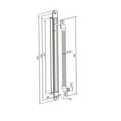 ‎ABK-402SL metalowa wnęka elastyczne przejście na przewody o długości 50 cm‎