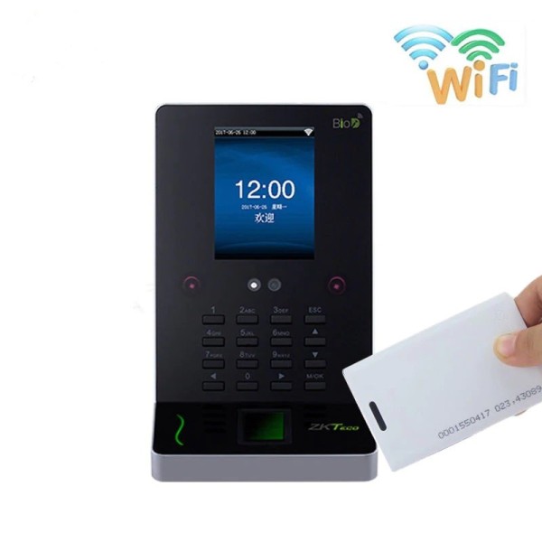 ZkTeco U600 biometrinis terminalas: pirštų, veido ir kortelių skaitymas, praėjimo kontrolė ir darbo laiko apskaita, WIFI ir