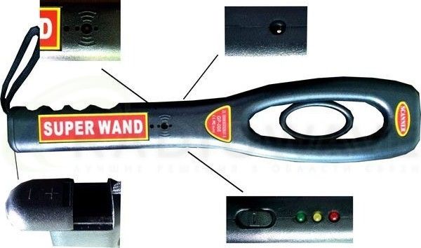 Handmetalldetektor Super Wand GP-008