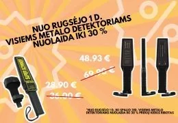 Nuolaida 30% visiems metalo detektoriams